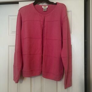 Women’s Talbots 100% Cotton Pink Cardigan- Xl